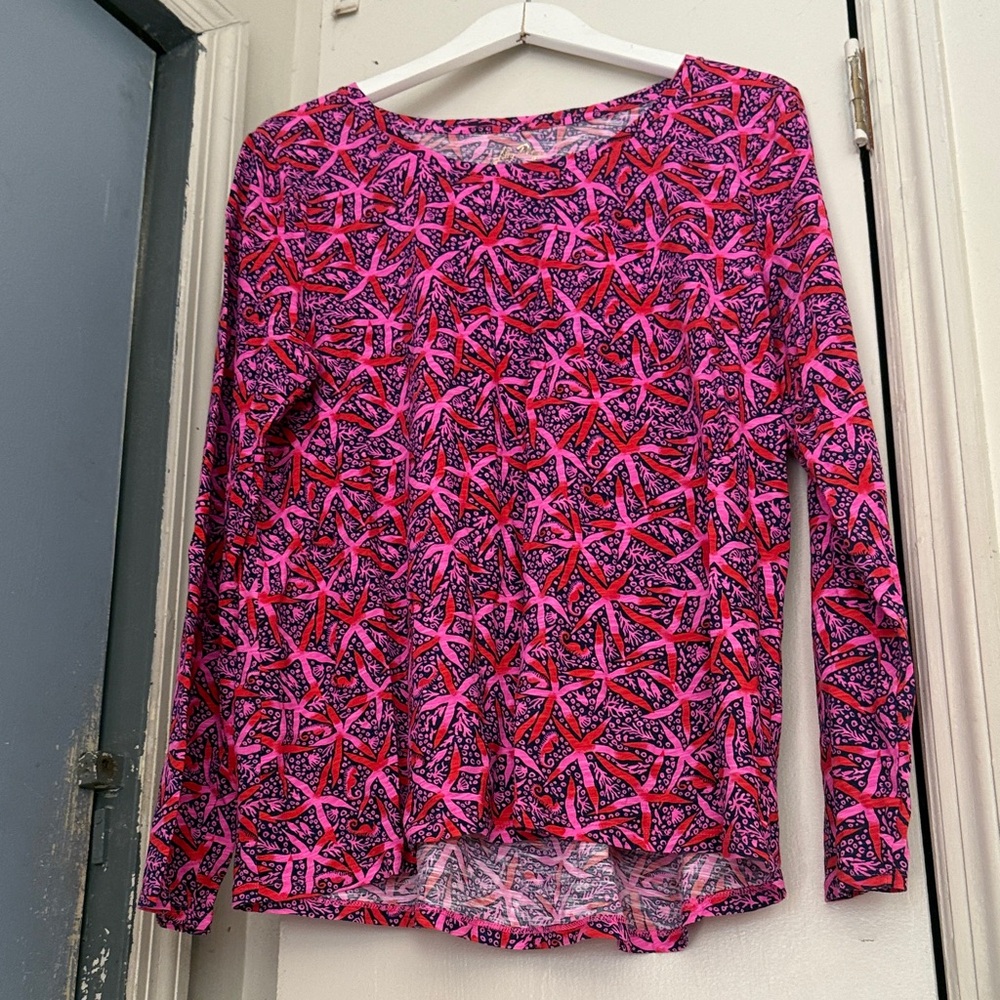 Lilly Pulitzer Pink and Purple Long Sleeve Top